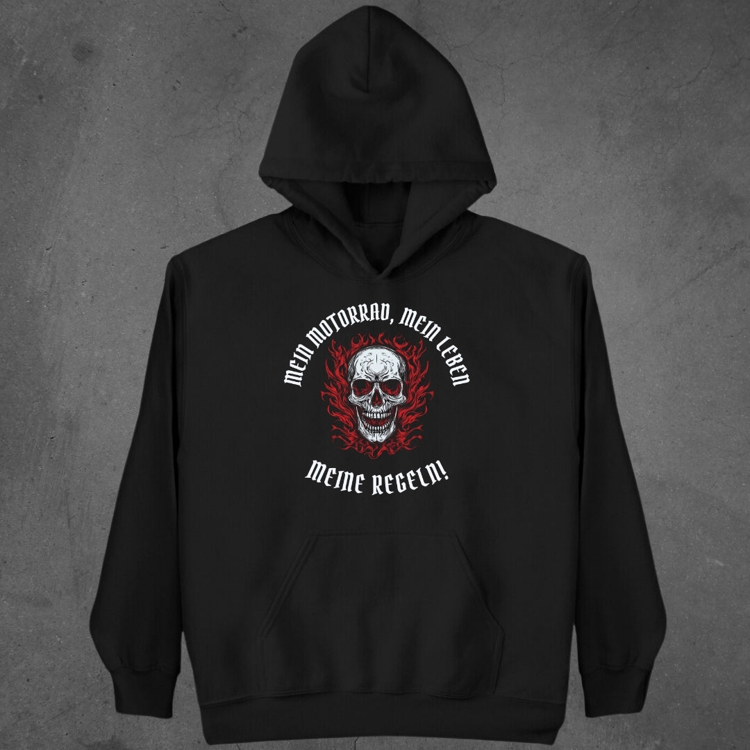 Mein Motorrad, mein Leben, meine Regeln! - Hoodie