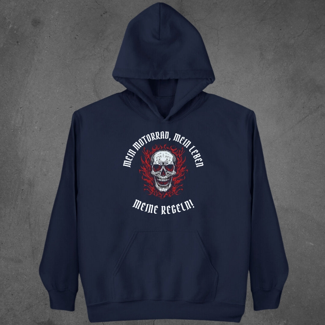 Mein Motorrad, mein Leben, meine Regeln! - Hoodie