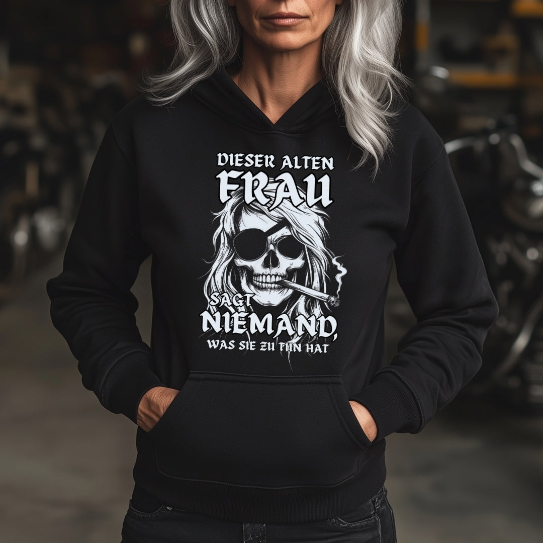 Rebellische alte Frau - Damen Hoodie