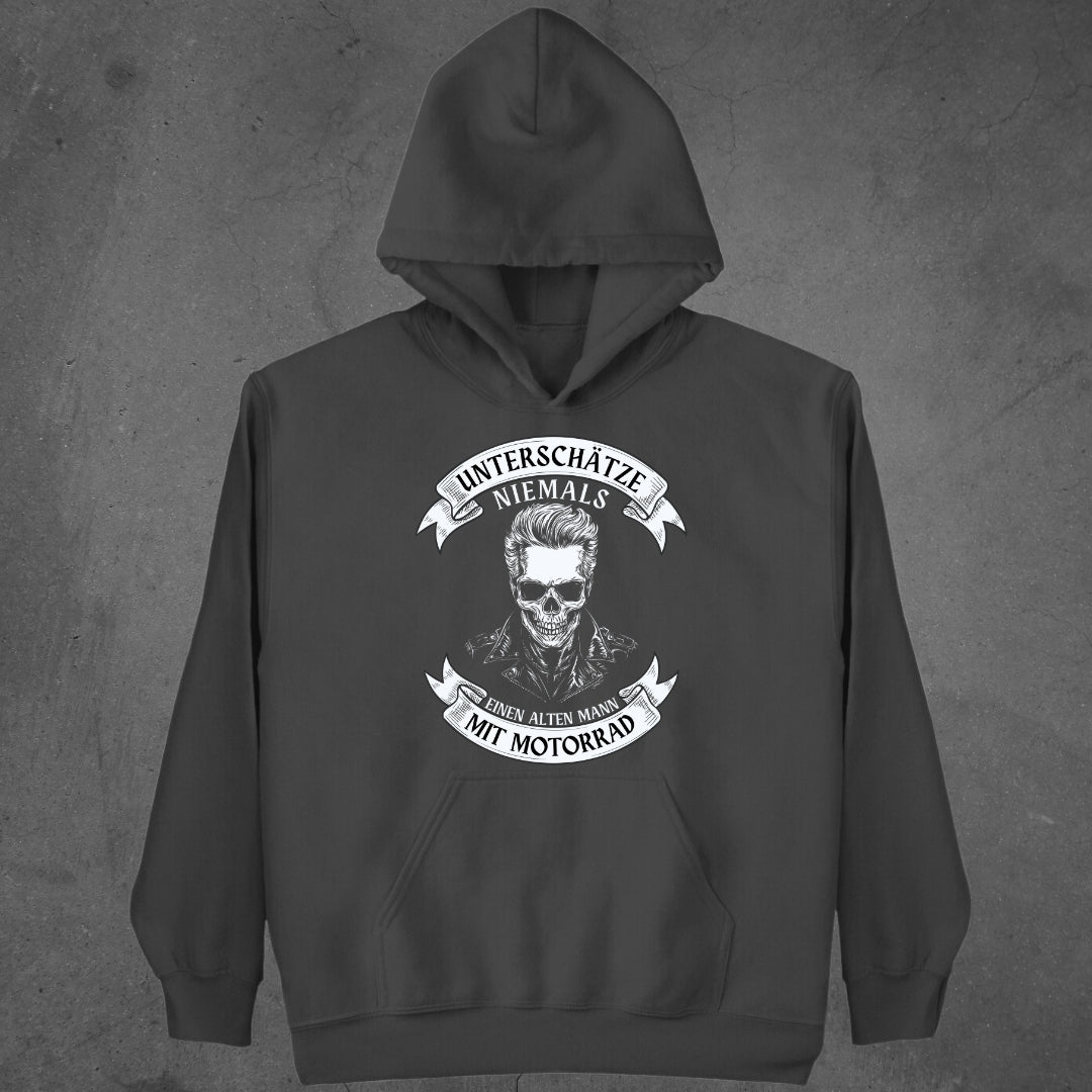 Unterschätze niemals einen alten Mann mit Motorrad - Hoodie