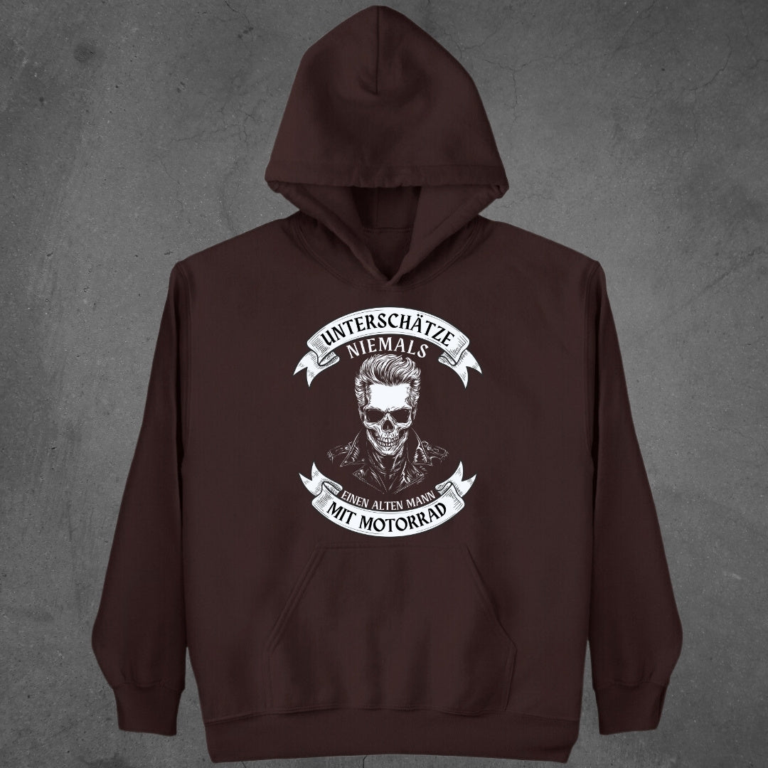 Unterschätze niemals einen alten Mann mit Motorrad - Hoodie