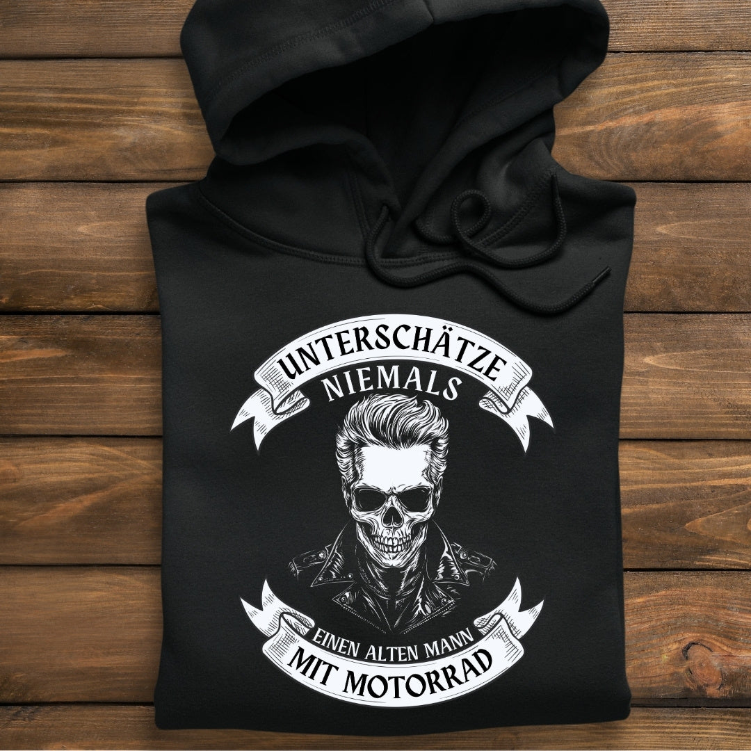 Unterschätze niemals einen alten Mann mit Motorrad - Hoodie