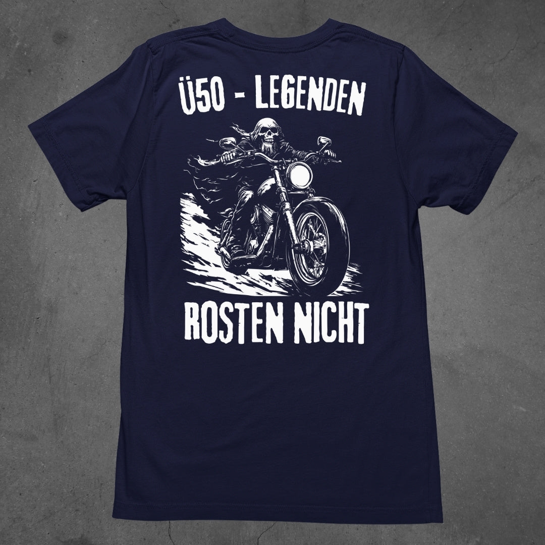 Ü50 - Legenden rosten nicht - T-Shirt (Backprint)