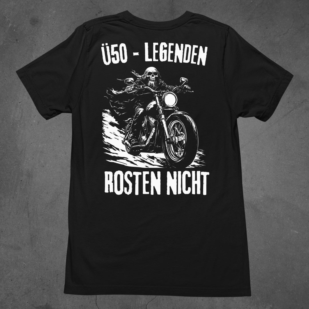 Ü50 - Legenden rosten nicht - T-Shirt (Backprint)