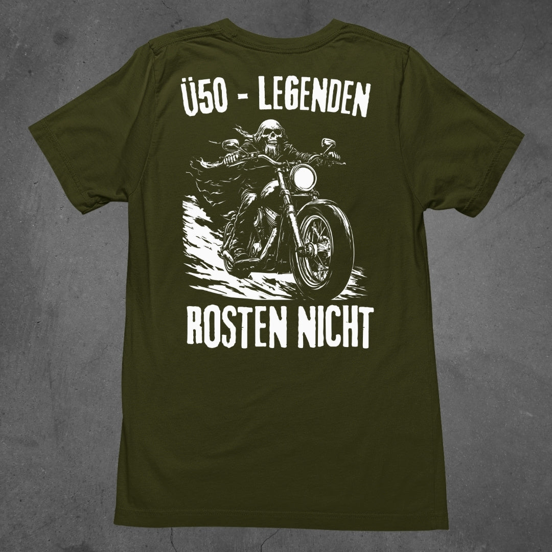 Ü50 - Legenden rosten nicht - T-Shirt (Backprint)