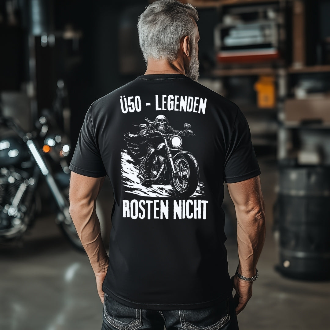 Ü50 - Legenden rosten nicht - T-Shirt (Backprint)