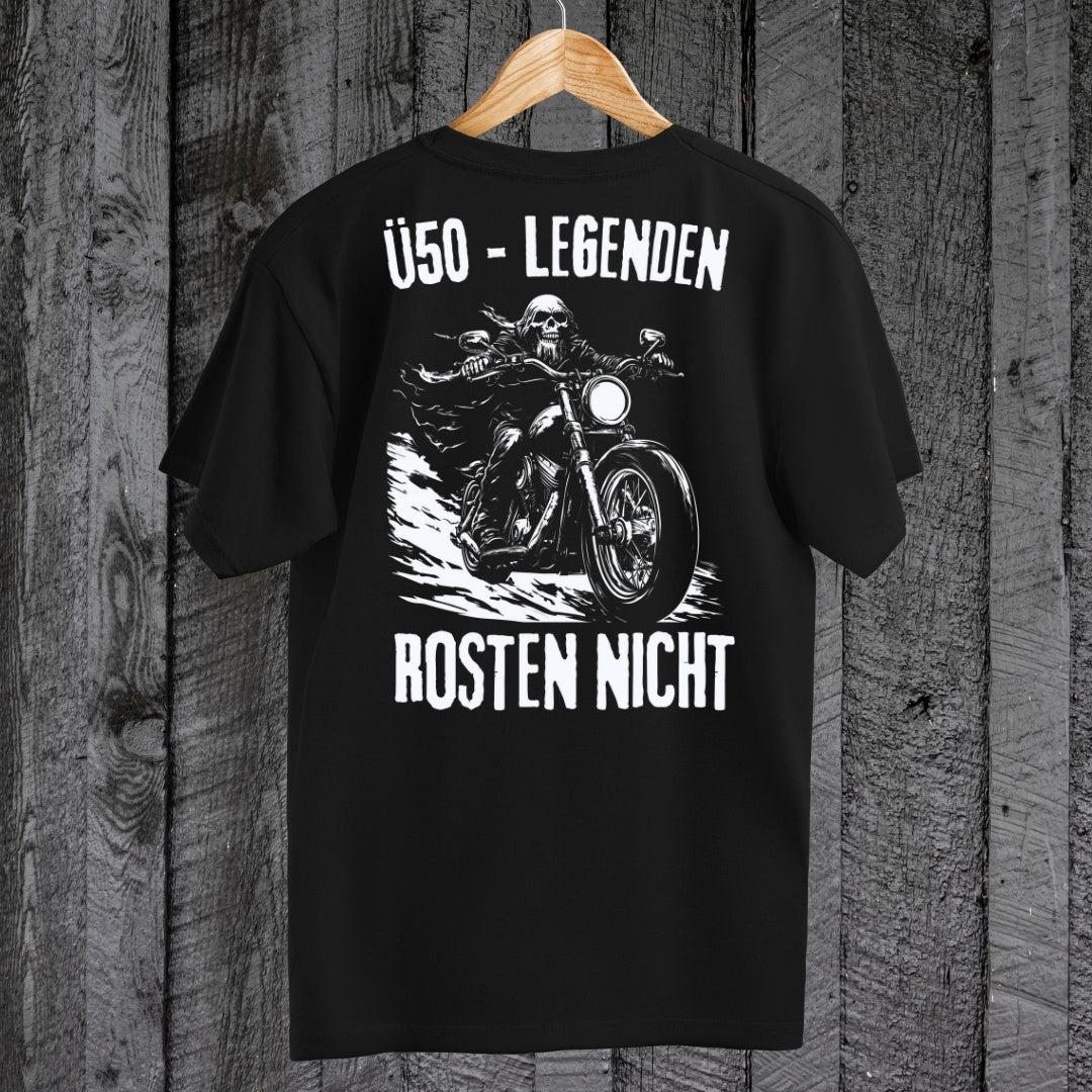Ü50 - Legenden rosten nicht - T-Shirt (Backprint)