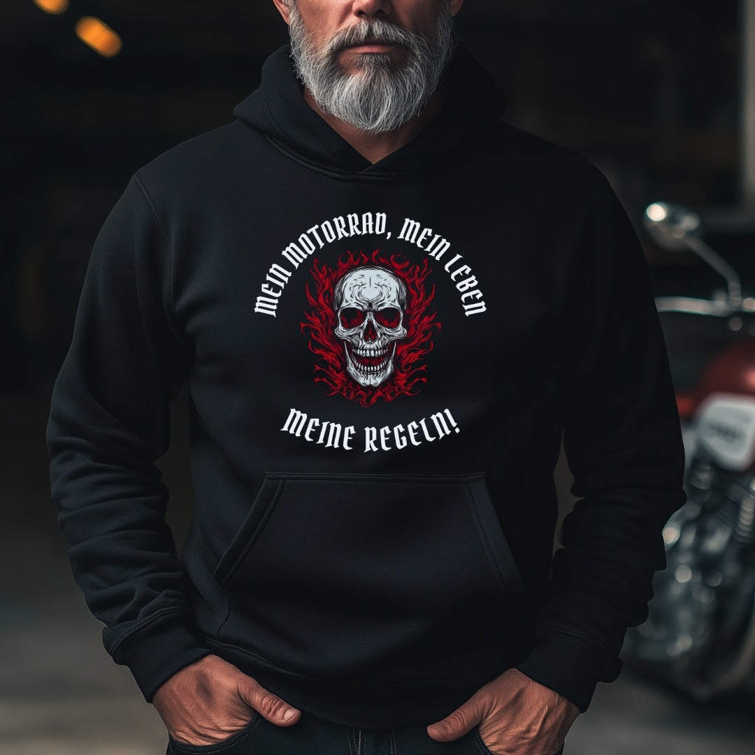 Mein Motorrad, mein Leben, meine Regeln! - Hoodie