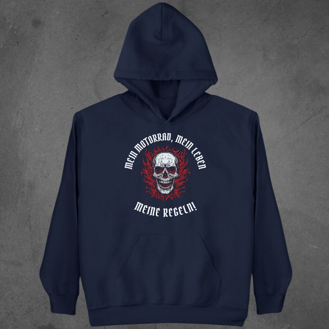 Mein Motorrad, mein Leben, meine Regeln!  - Hoodie