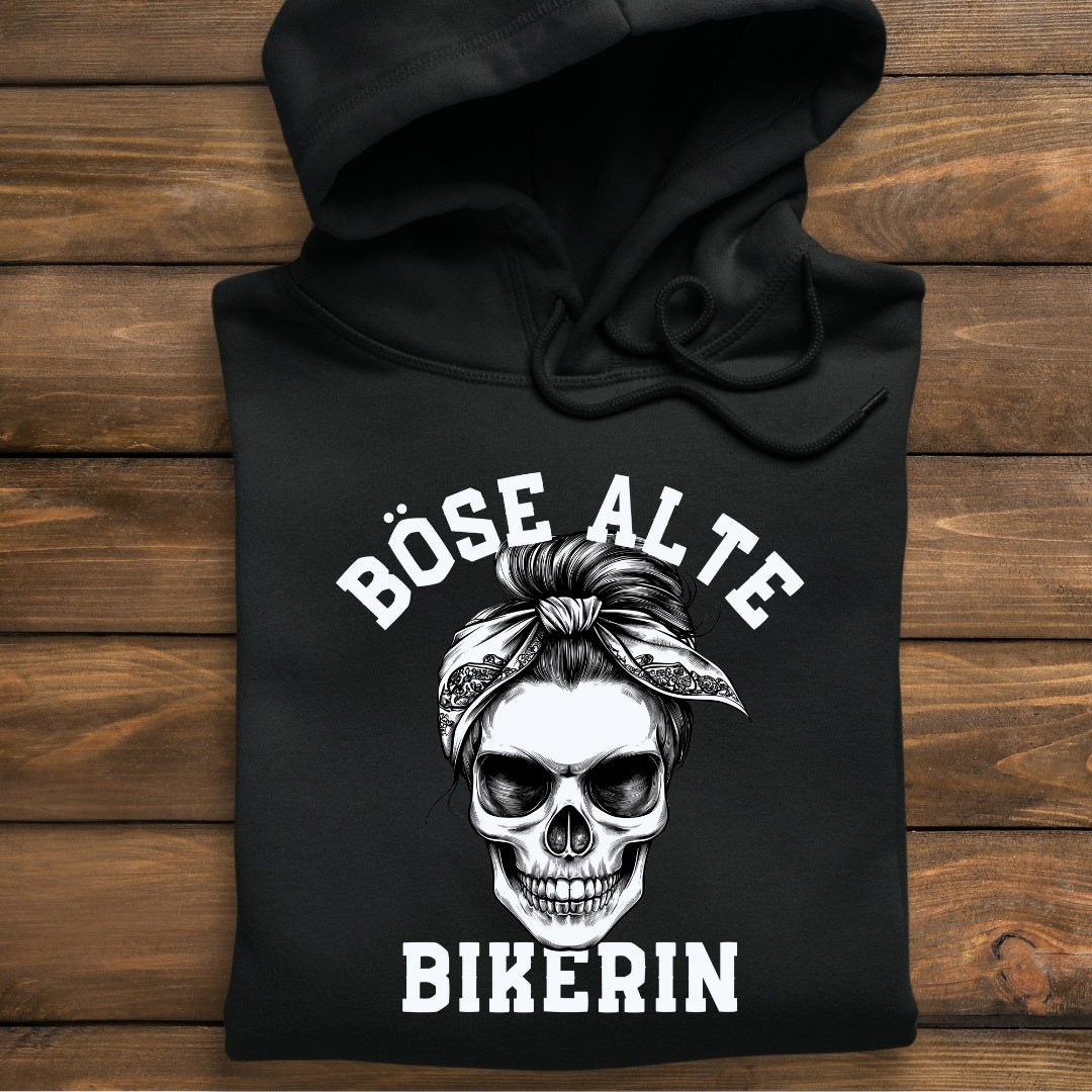 Böse alte Bikerin  - Damen Hoodie