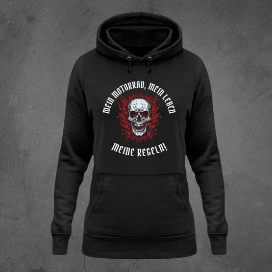 Mein Motorrad, mein Leben, meine Regeln!  - Damen Hoodie