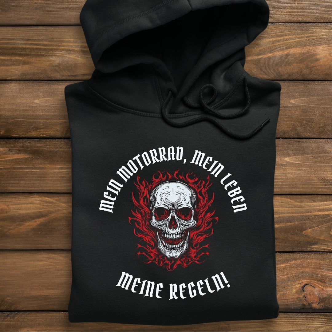 Mein Motorrad, mein Leben, meine Regeln!  - Hoodie