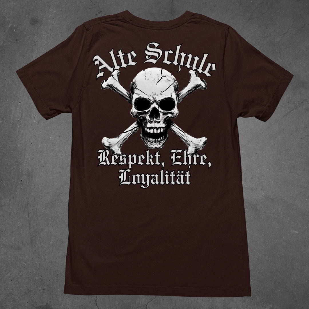 Alte Schule - Respekt, Ehre, Loyalität - T-Shirt (Backprint)