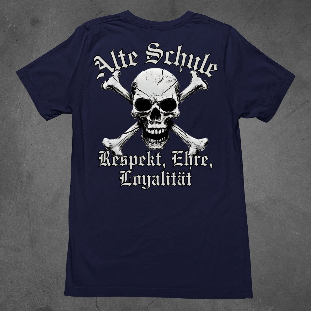 Alte Schule - Respekt, Ehre, Loyalität - T-Shirt (Backprint)