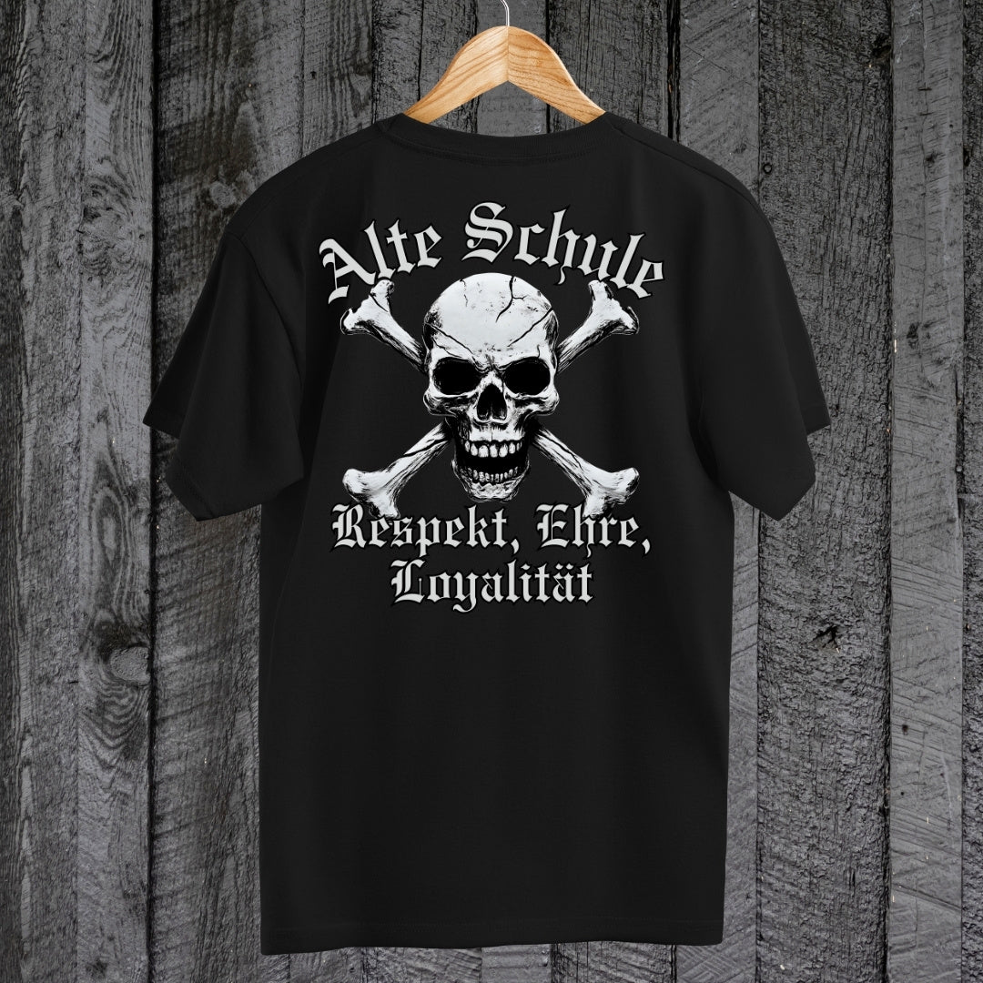 Alte Schule - Respekt, Ehre, Loyalität - T-Shirt (Backprint)