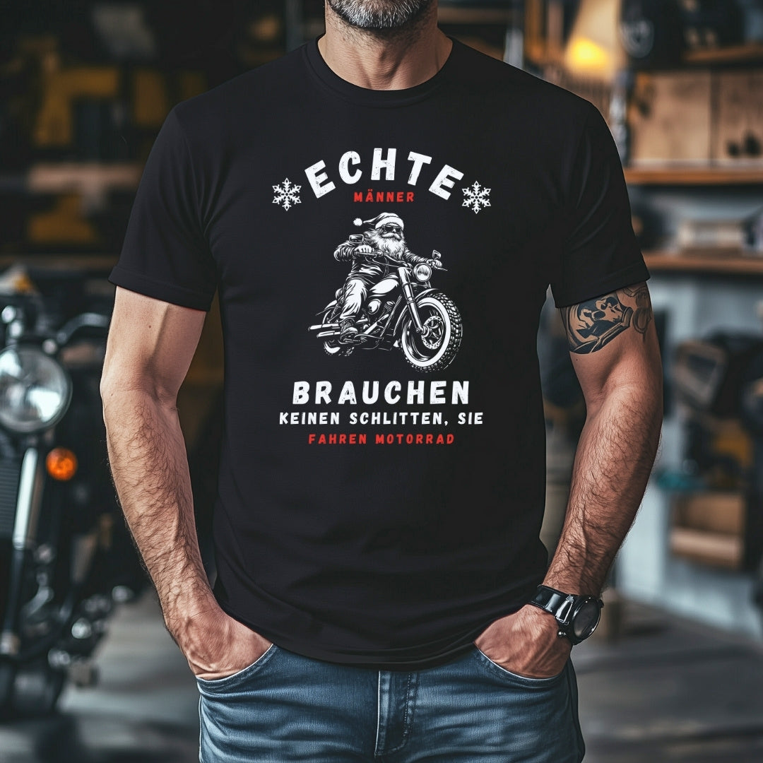 Echte Männer fahren Motorrad  - T-Shirt