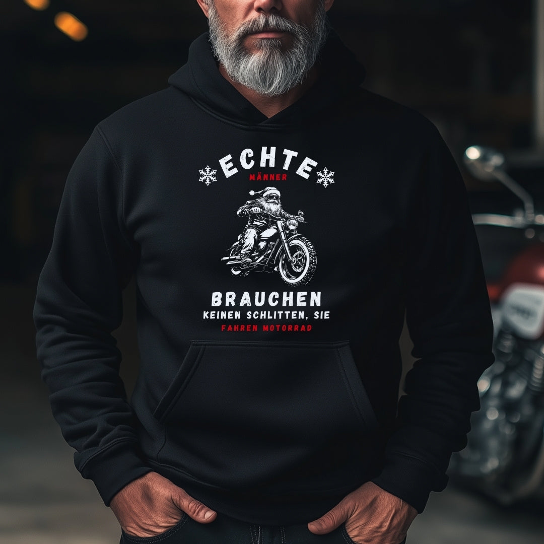 Echte Männer fahren Motorrad  - Hoodie